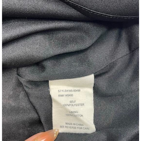 Mo:Vint Black Floral Long Sleeve Dress Size Medium Elegant & Feminine - Picture 7 of 10